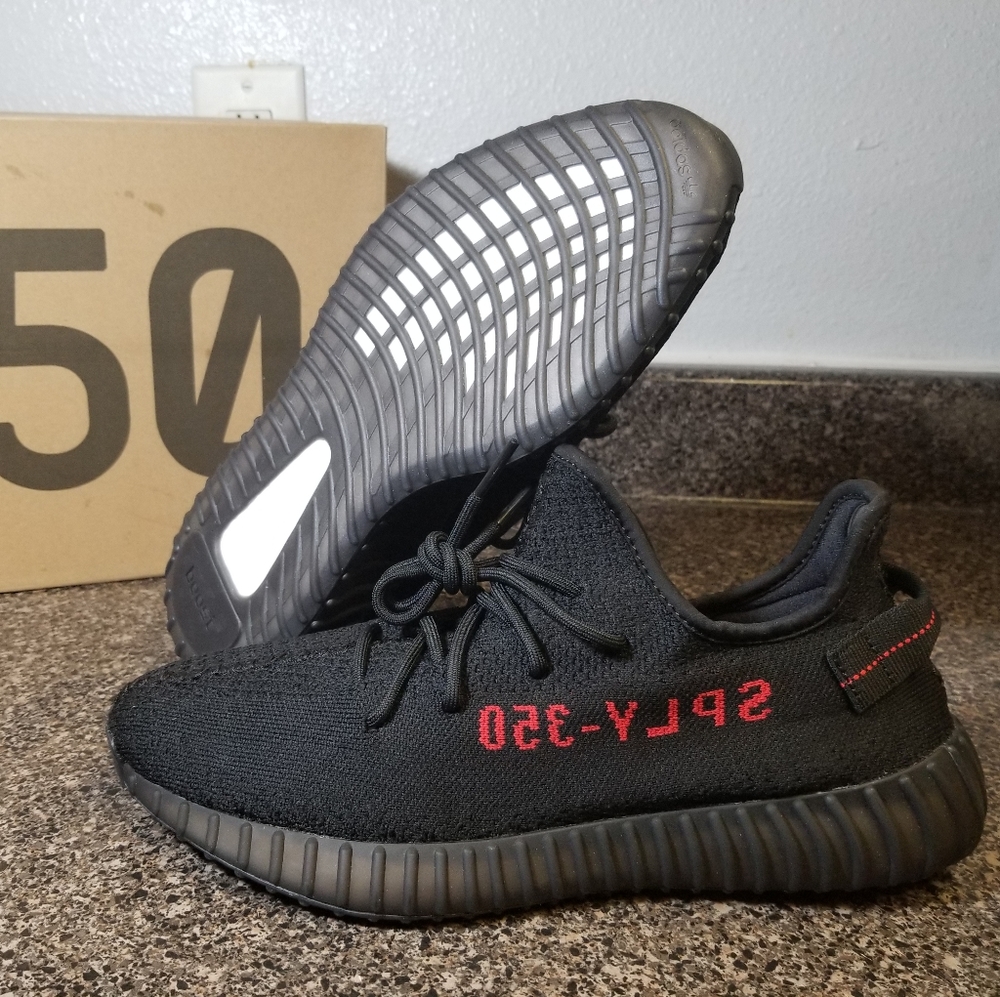 Adidas Yeezy Boost 350 V2 Bred Black Red Mens Brand New CP9652 SIZE 12 Sneakers.